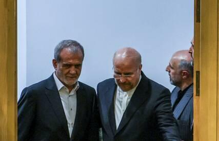 فیلم/ خیرمقدم قالیباف به رئیس جمهور در مجلس