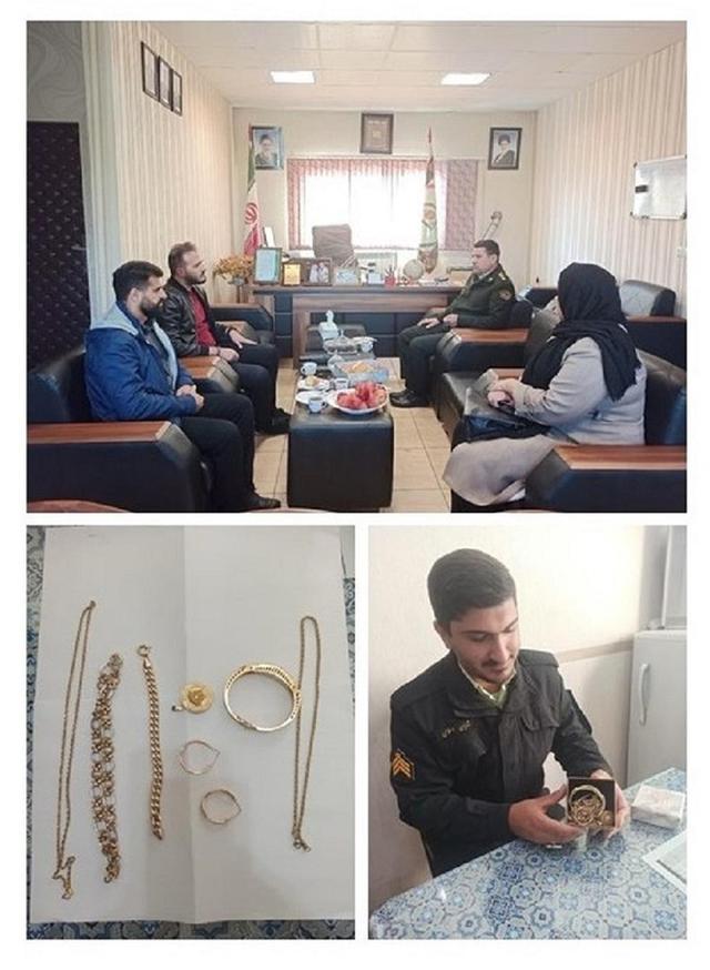 تحویل ۱۰ میلیارد ریال طلای گمشده توسط کارکنان پلیس راه‌آهن به مسافر