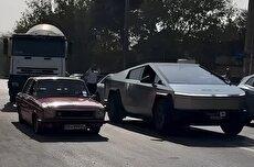 مسابقه تسلا سایبرتراک با پیکان در تهران! (فیلم)