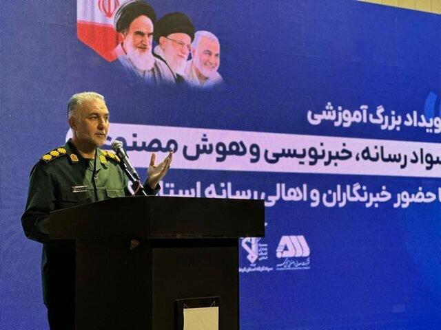 معاون سپاه کرمان: عرصه کنونی نبرد، عرصه تمدن‌هاست نه سلاح‌ها/ گاهی خبرنگار ایرانی ناخواسته در زمین دشمن بازی می‌کند