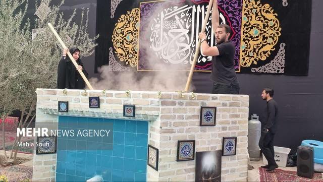 آیین عزاداری سنتی و مذهبی سمنوپزان خیمه مادری در ساوه