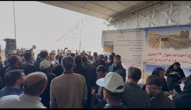 آیین افتتاح ۲۵ کیلومتر از کریدور شمال‌غرب با حضور وزیر راه و شهرسازی