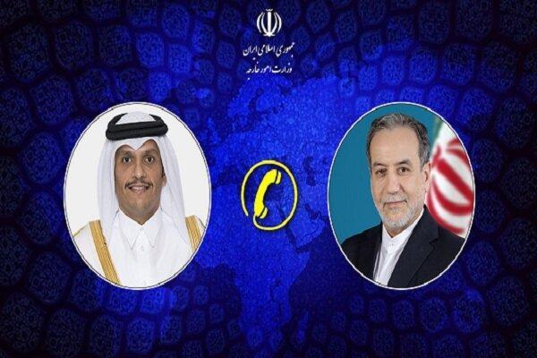 گفتگوی تلفنی وزرای خارجه ایران و قطر پیرامون تحولات اخیر