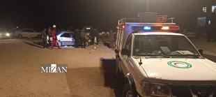 ۱۰ مصدوم براثر تصادف ۳ خودرو سواری در جاده خان‌زنیان_قلات