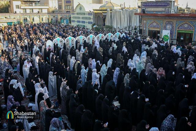 اقامه نماز باران در آستان مقدس امامزاده صالح علیه‌السلام