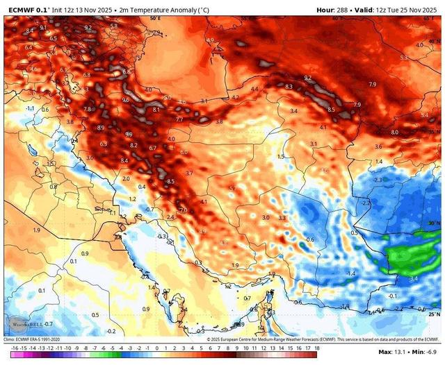 گرمای غیرعادی پاییز؛ کارشناسان از شوک حرارتی خبر می‌دهند +نقشه هواشناسی