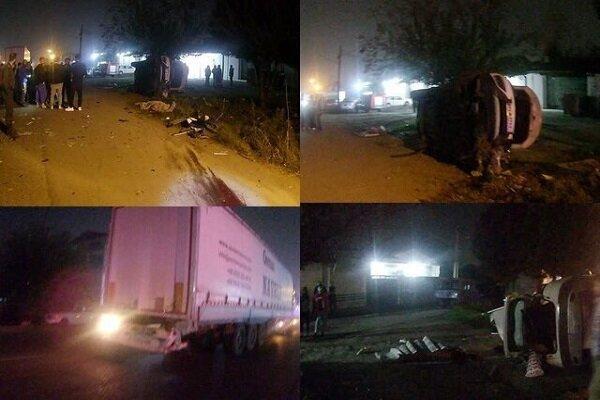 برخورد خودروی سواری با تریلی در محور چوکام–خواچکین / ۳ جوان جان باختند