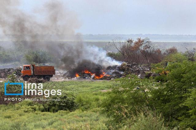 معرفی واحد ضایعاتی آلاینده هوا در شرق گیلان به مراجع قضائی