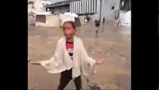 رنج کودکان فلسطینی در باران و سرمای شدید (فیلم)