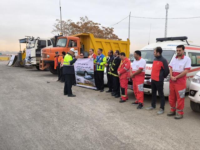 برگزاری مانور روز جهانی یادمان قربانیان سوانح رانندگی در جاده‌های البرز
