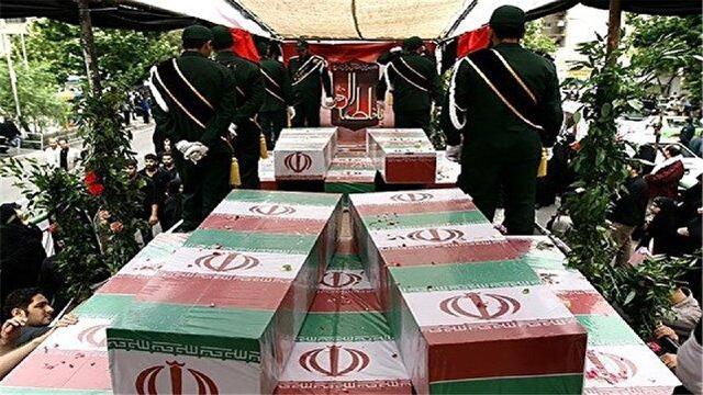 ورود پیکر مطهر هشت شهید گمنام دفاع مقدس به اهواز