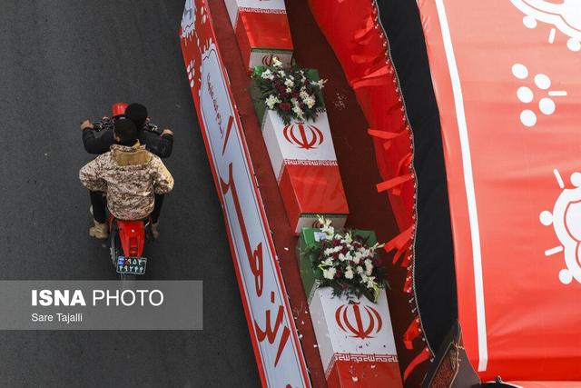 مراسم استقبال از پیکر ۹ شهید گمنام - کرمان