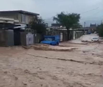 تصاویری از جاری شدن سیل در آبدانان