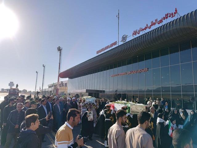 مراسم استقبال از ورود پیکر مطهر ۴ شهید گمنام در ایلام