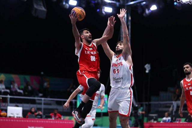 پیروزی تیم ملی بسکتبال سه به سه مردان مقابل ترکیه