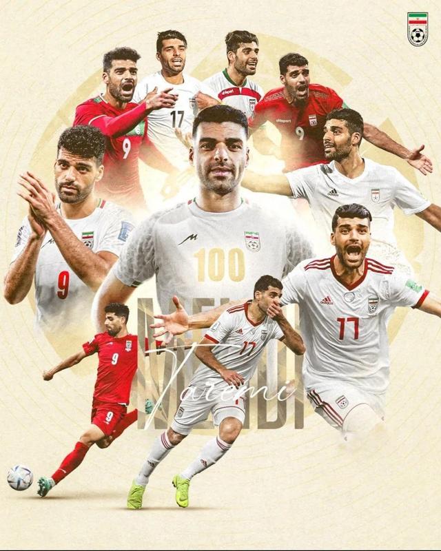 پوستر فدراسیون فوتبال به بهانه 100 امین بازی مهدی طارمی