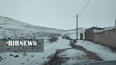 بارش نخستین برف پاییزی در ارمغانخانه استان زنجان