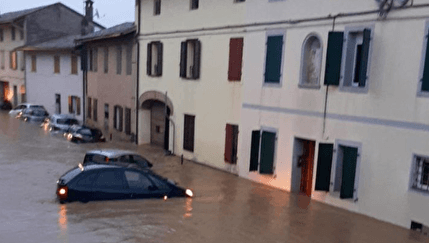 وقوع سیل در شمال ایتالیا پس از بارشهای بیسابقه