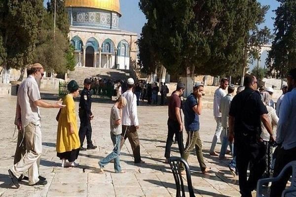 یورش شهرکنشینان صهیونیست به مسجد الاقصی