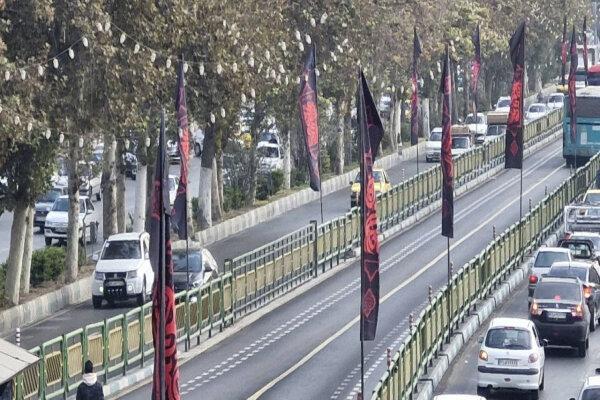 تهران برای ایام شهادت حضرت فاطمه سیاه پوش شد