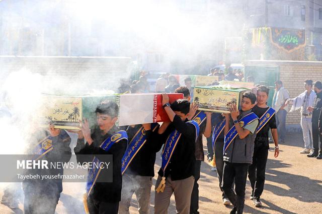 استقبال از پیکر مطهر هشت شهید گمنام در همدان