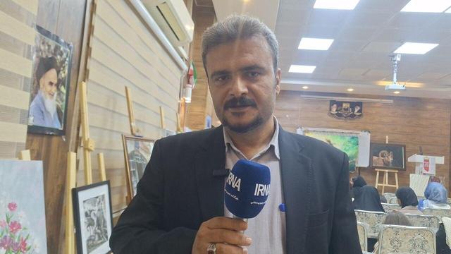 فیلم | برپایی نمایشگاه تجسمی در گچساران