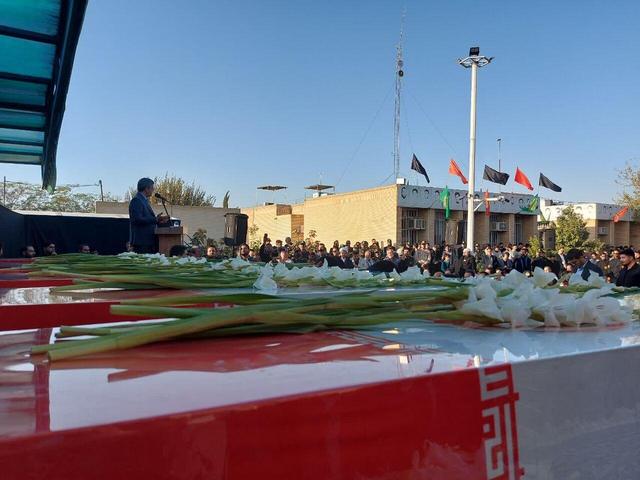 آیین استقبال از هفت شهید گمنام دفاع مقدس در یزد + فیلم