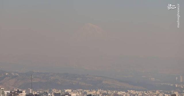 عکس/ دماوند در آلودگی هوای تهران گم شد!