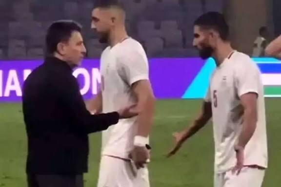 لحظه‌ای که میلاد محمدی وسط حرف قلعه‌نویی به راه رفتنش ادامه داد + فیلم