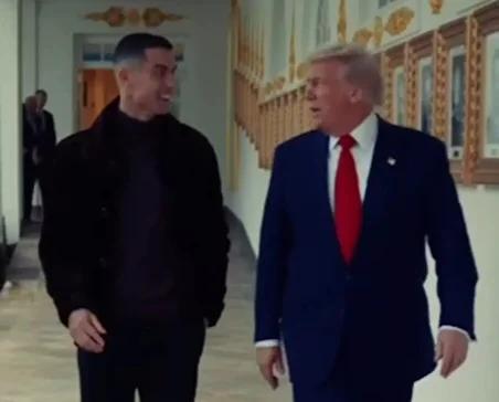 ببینید| قدم زدن ترامپ و کریس رونالدو در کاخ سفید