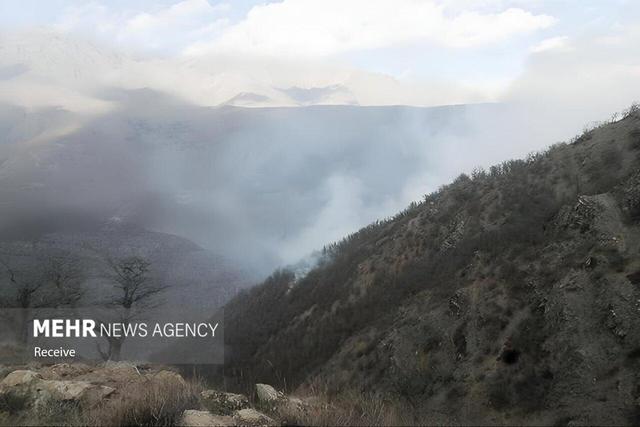 مشکلات اطفای حریق در کوهستان و جنگل الیت
