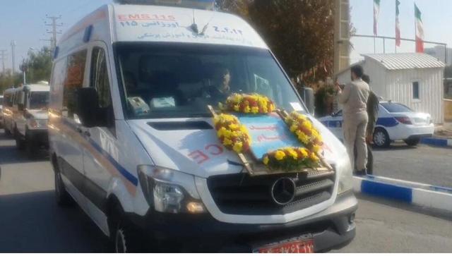 ورود پیکر ۶ شهید مطهر گمنام به ارومیه