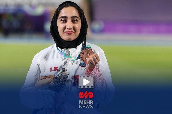 مراسم اهدای مدال برنز پرستو حبیبی در ریاض