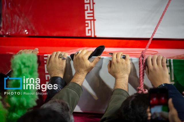 پیکر مطهر هفت شهید گمنام وارد گیلان شد