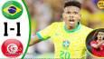 ویدیو| خلاصه بازی برزیل ۱ - تونس ۱ با گزارش انگلیسی/ برزیل یک پنالتی گل کرد، یکی نه!