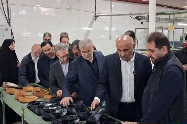 بازدید وزیر تعاون از کارخانه تولید چرم