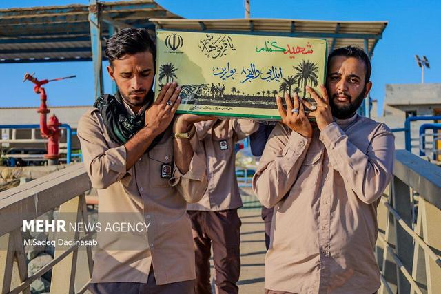 مراسم استقبال و تشییع شهدای گمنام دفاع مقدس در قشم