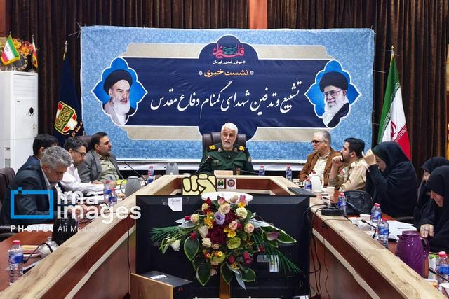 تشییع و خاکسپاری هشت شهید گمنام در هشت نقطه خوزستان