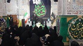 استقبال باشکوه از بانوان خادم عتبه کاظمیه در حرم مطهر رضوی