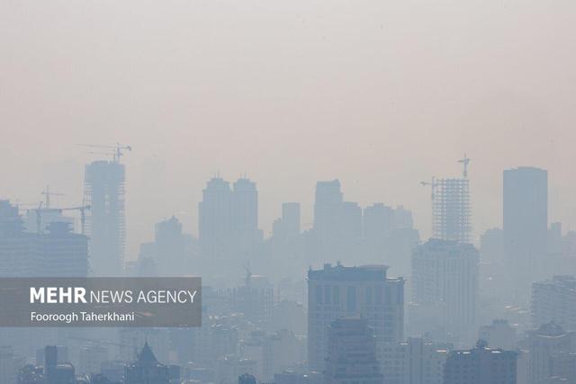 شاخص آلودگی هوای تهران در شرایط ناسالم برای گروههای حساس