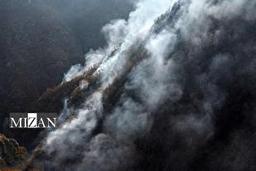 اعزام دو پهپاد حرارتی هلال‌احمر برای شناسایی کانون‌های آتش در جنگل‌های الیت چالوس