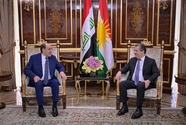 مالکی در دیدار با مسرور بارزانی: حل اختلافات اربیل–بغداد بر پایه قانون اساسی