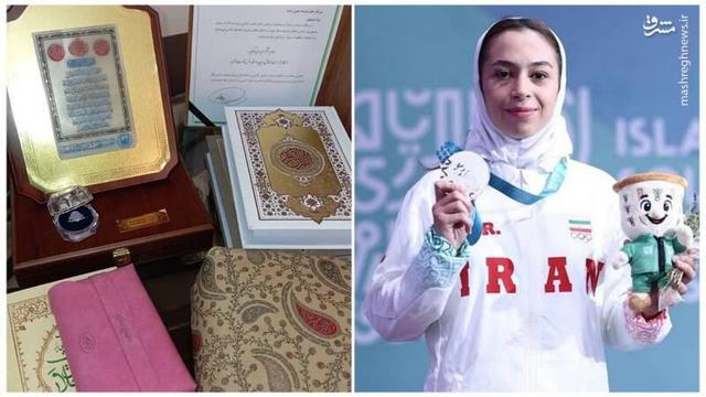 هدایای رهبر انقلاب به بانوی موی‌تای کار کشور+ عکس