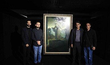 تابلوی «وداع آخر» در شب شهادت دختر نبی (ص) رونمایی شد