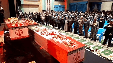 وداع مردم گرگان با پیکر مطهر ۵ شهید گمنام