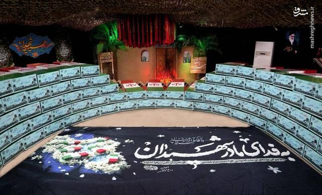 عکس/ حضور پیکر ۱۰۰ شهید گمنام در معراج شهدا