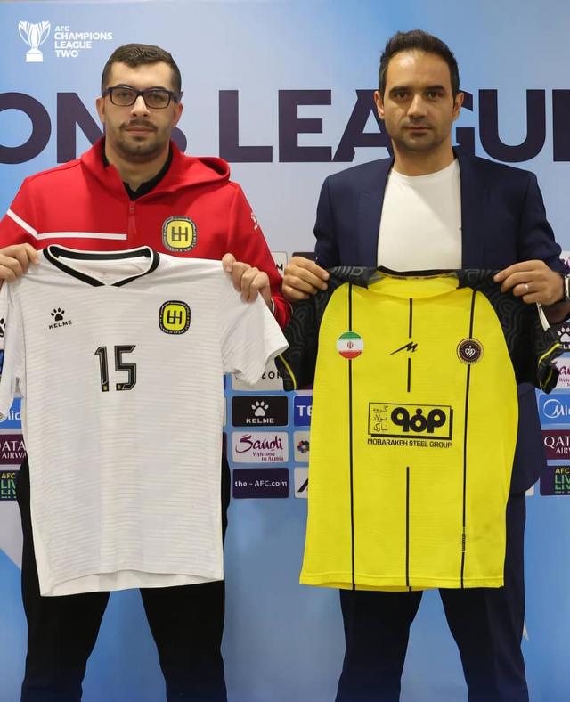 سپاهان با لباس زردرنگ مقابل الحسین اردن به میدان می‌رود