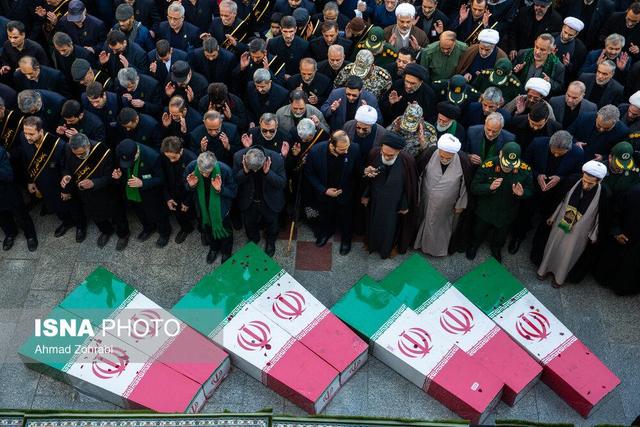 مراسم تشییع ۷ شهید گمنام - قم