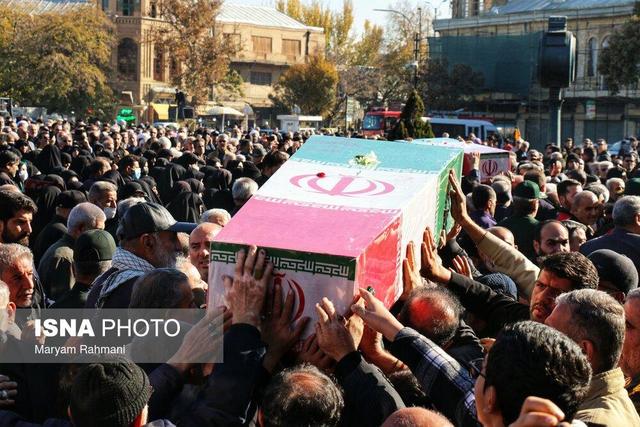 مراسم تشییع پیکرهای ۸ شهید گمنام - همدان