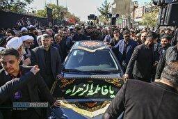 دسته عزاداری روز شهادت حضرت زهرا (سلام‎‌الله‌علیها) با حضور حضرت آیت الله وحید خراسانی